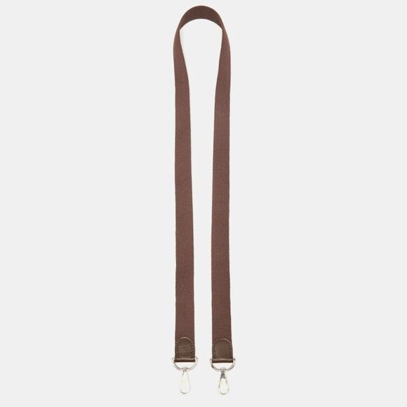 25S HERMES BAG STRAP BLUE 85 IN CANVAS SILVER HARDWARE